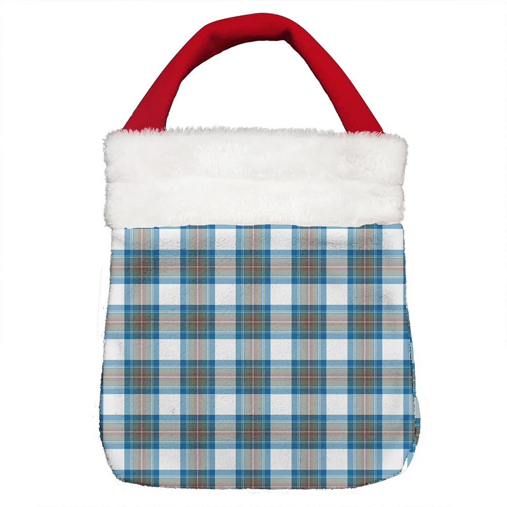 Stewart Muted Blue Tartan Plaid Christmas Gift Bag