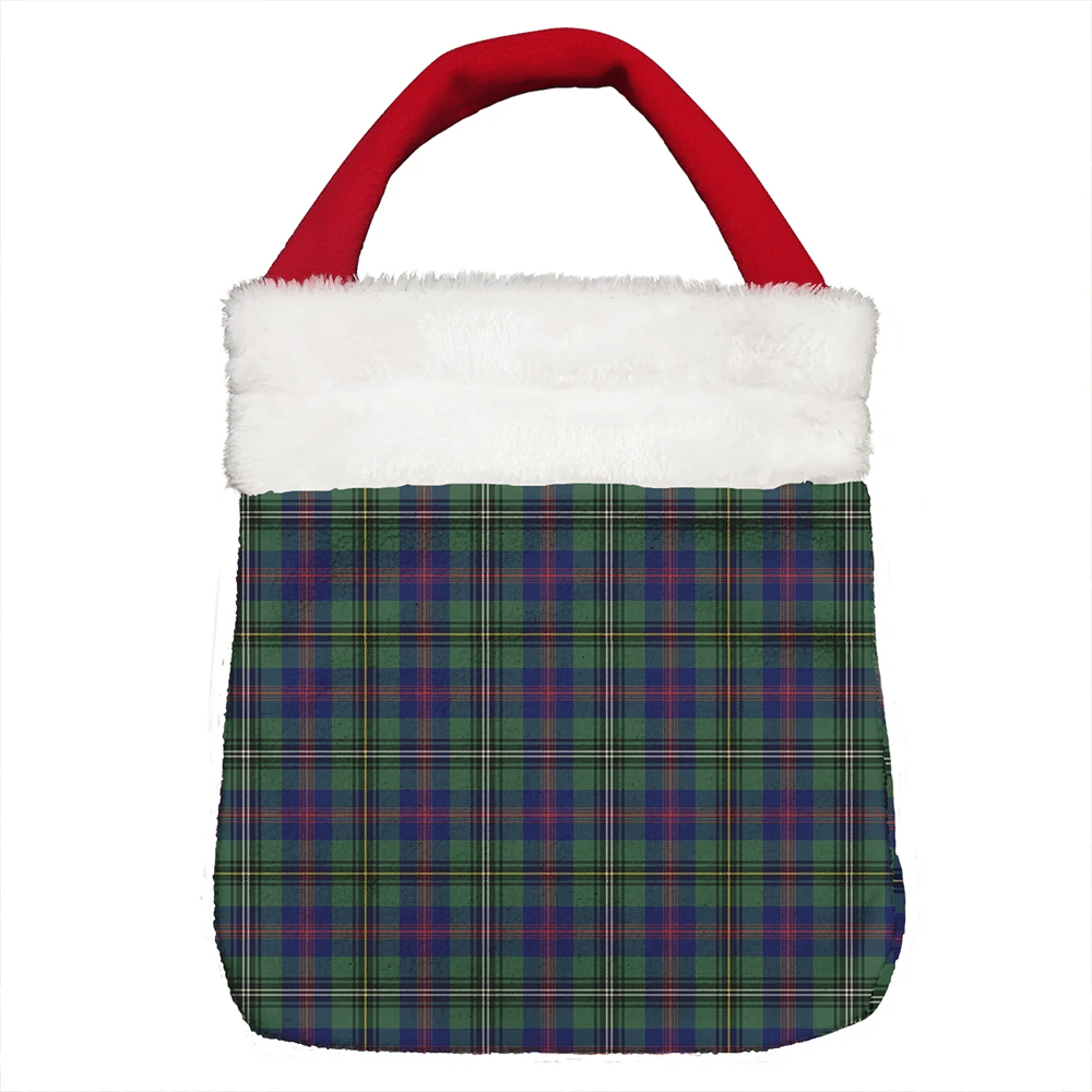 Wood Modern Tartan Plaid Christmas Gift Bag