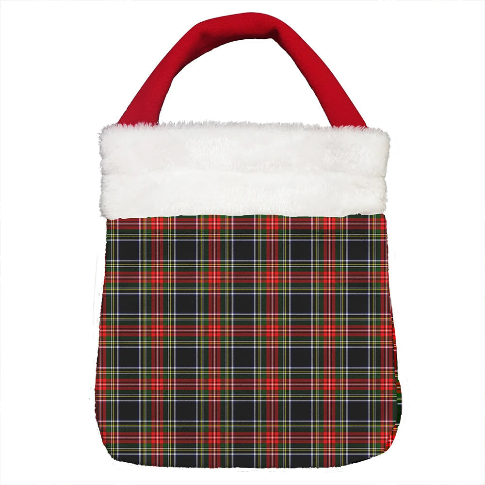 Stewart Black Tartan Plaid Christmas Gift Bag