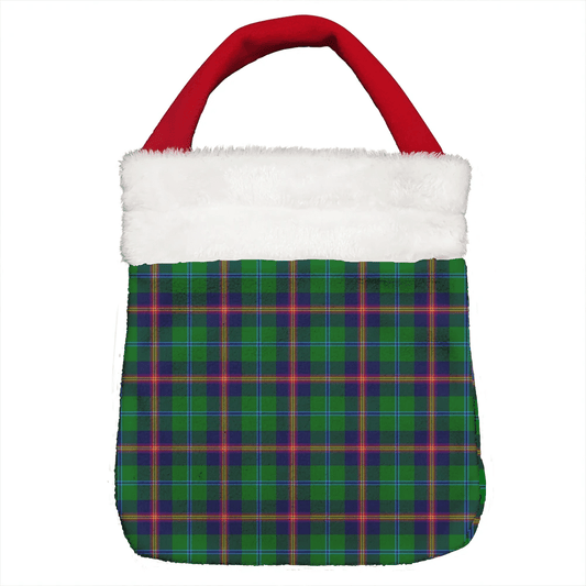 Young Modern Tartan Plaid Christmas Gift Bag