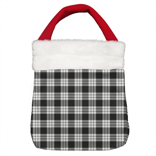 MacFarlane Black & White Ancient Tartan Plaid Christmas Gift Bag