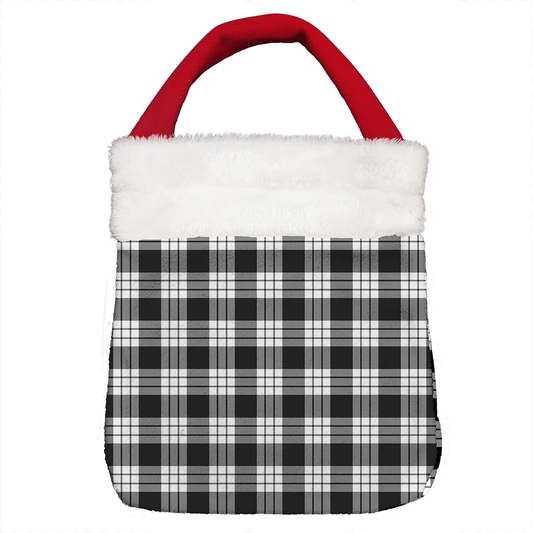 MacFarlane Black & White Tartan Plaid Christmas Gift Bag