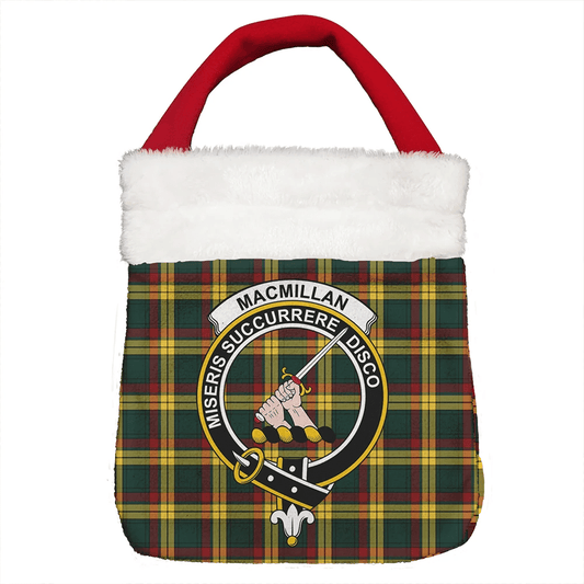 MacMillan Old Modern Tartan Crest Christmas Gift Bag