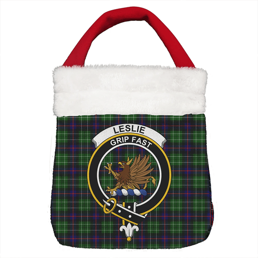 Leslie Hunting Tartan Crest Christmas Gift Bag