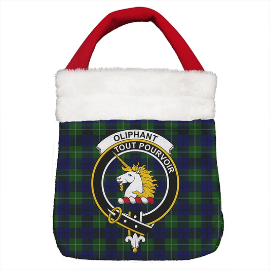 Oliphant Modern Tartan Crest Christmas Gift Bag