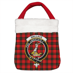 Wallace Hunting - Red Tartan Crest Christmas Gift Bag