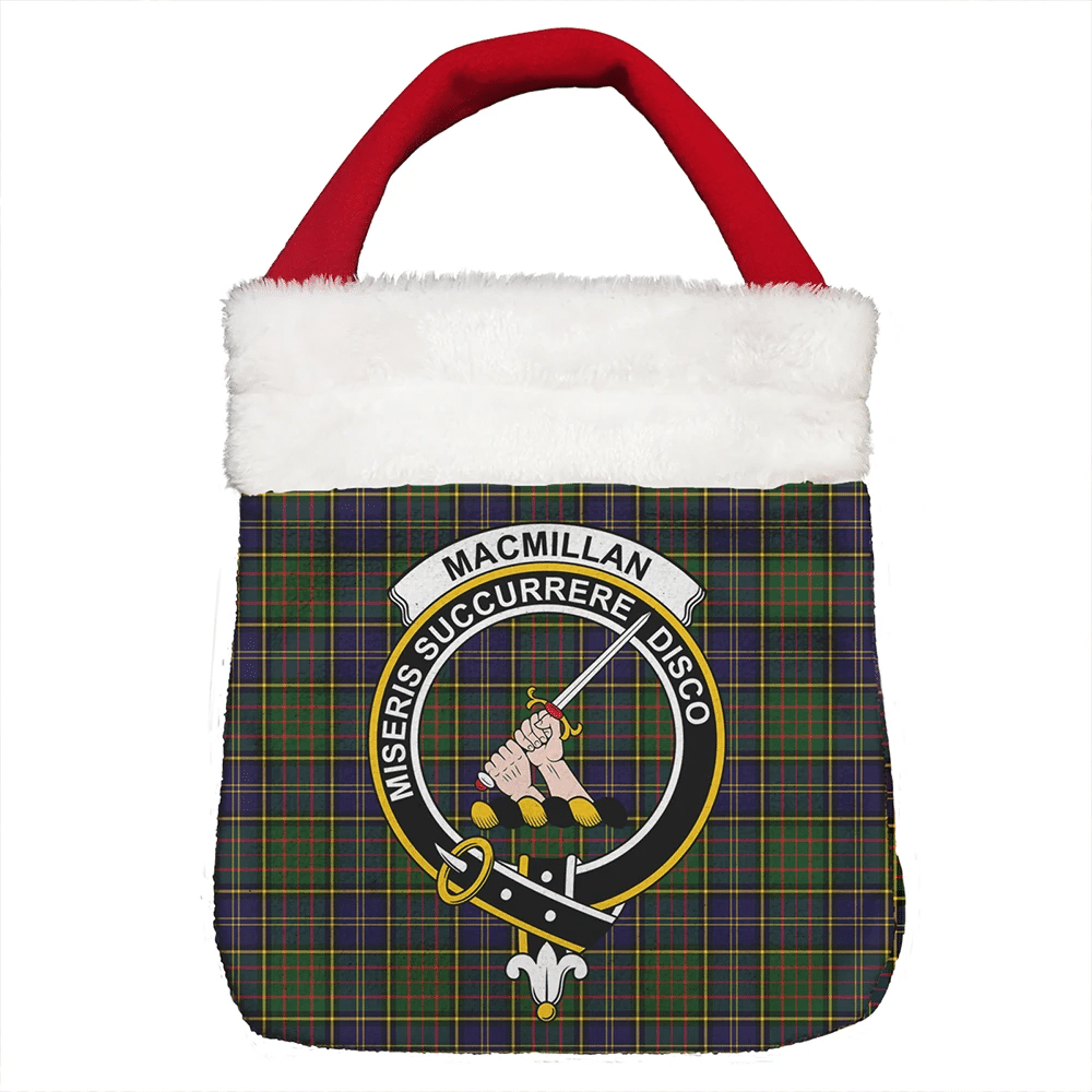 MacMillan Hunting Modern Tartan Crest Christmas Gift Bag