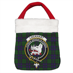 Lockhart Modern Tartan Crest Christmas Gift Bag