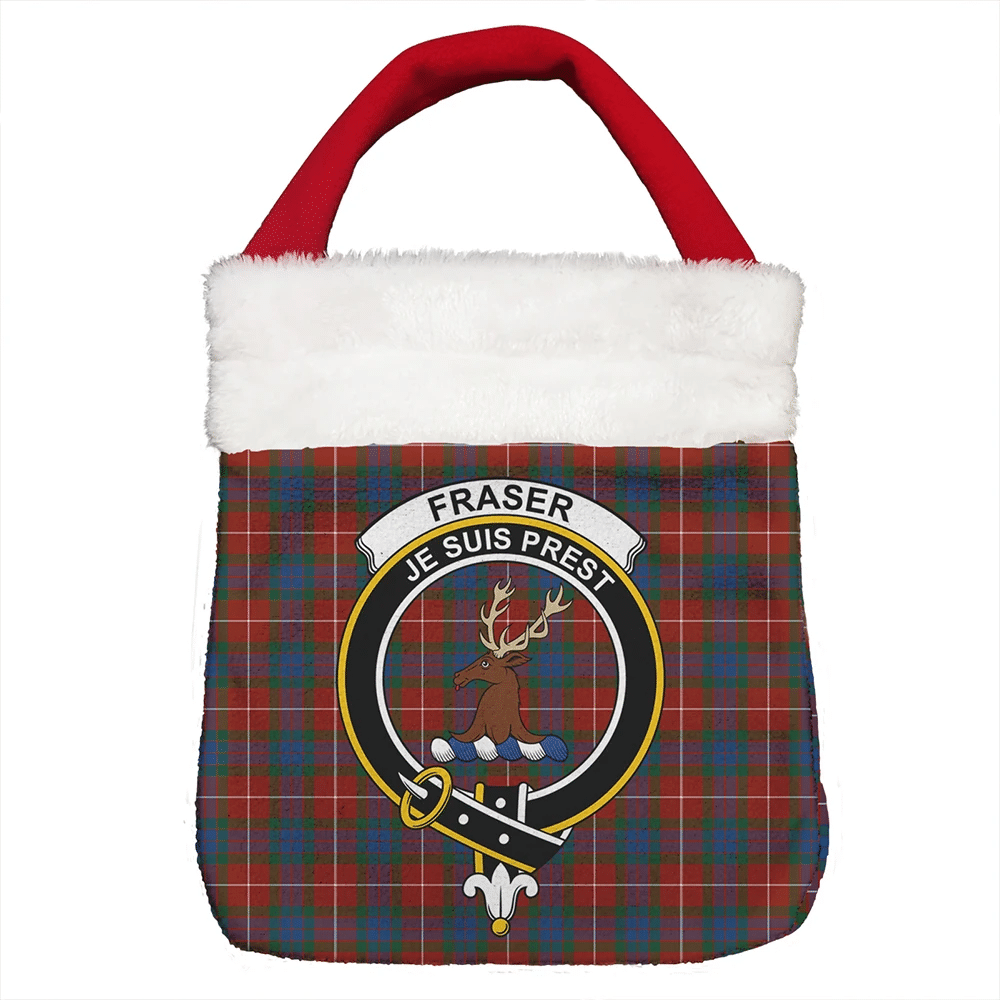 Fraser Ancient Tartan Crest Christmas Gift Bag