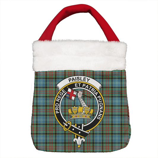 Paisley District Tartan Crest Christmas Gift Bag