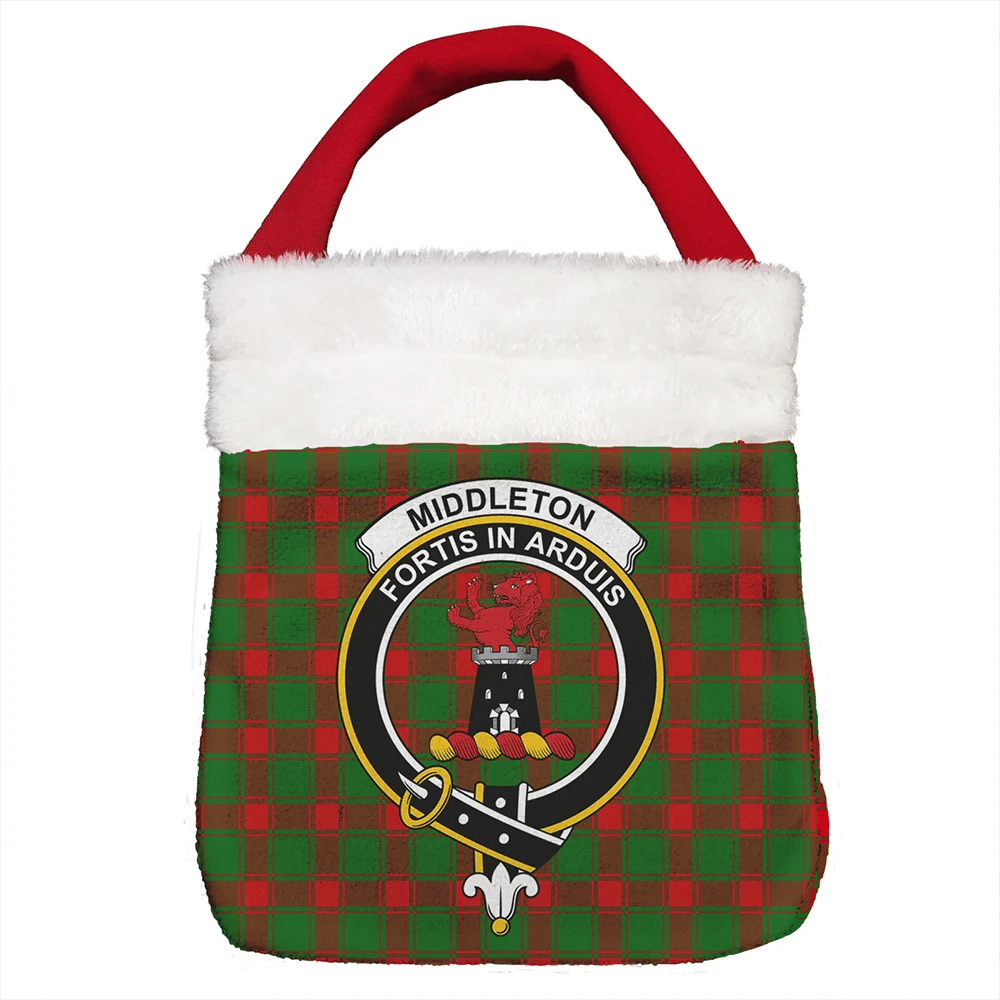 Middleton Modern Tartan Crest Christmas Gift Bag