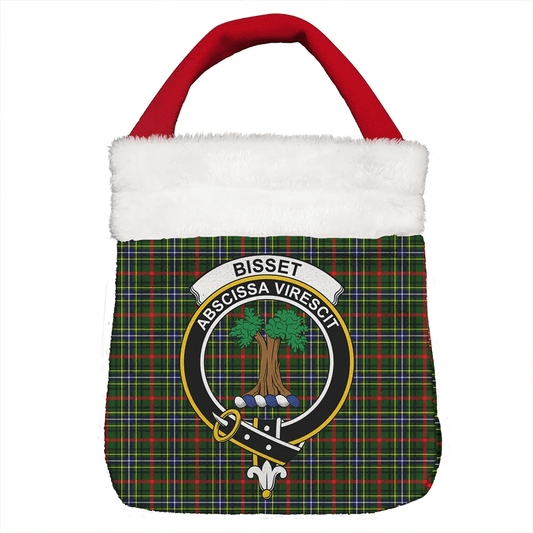 Bisset Tartan Crest Christmas Gift Bag