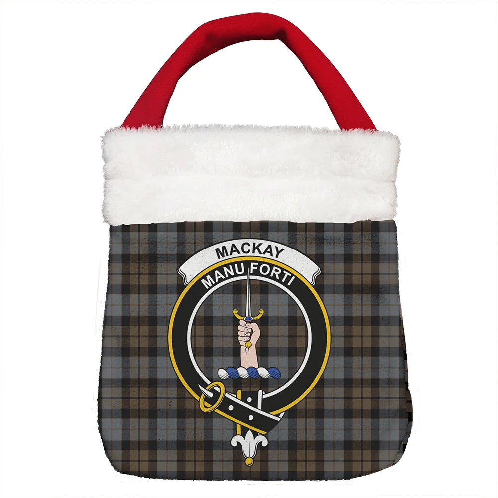 MacKay Weathered Tartan Crest Christmas Gift Bag