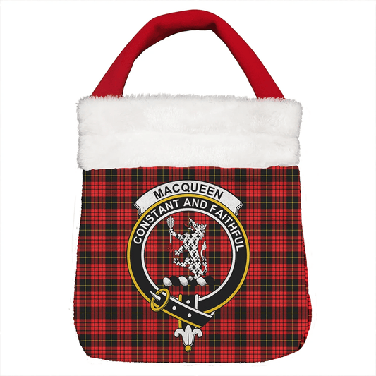 MacQueen Modern Tartan Crest Christmas Gift Bag