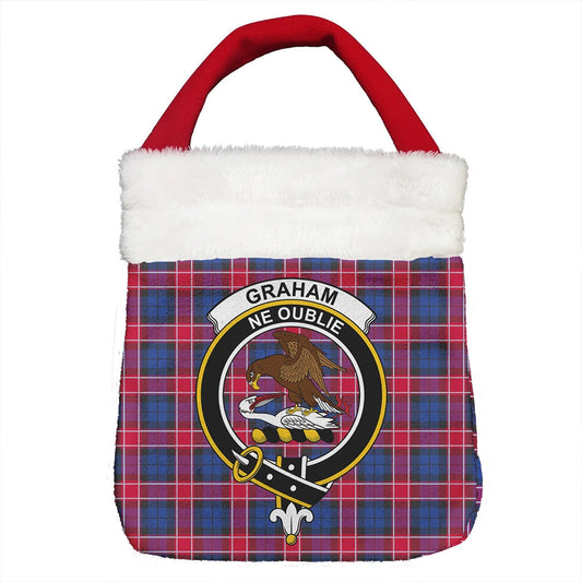 Graham of Menteith Red Tartan Crest Christmas Gift Bag