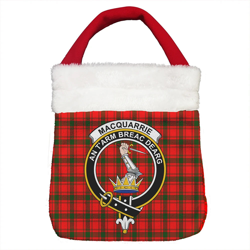 MacQuarrie Modern Tartan Crest Christmas Gift Bag