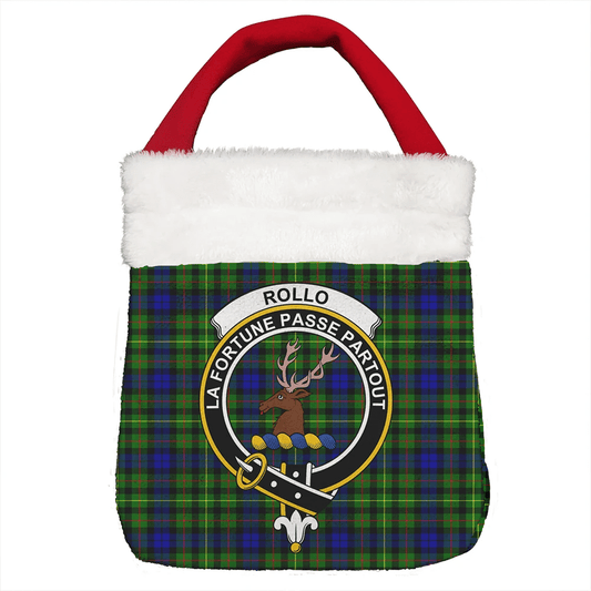 Rollo Modern Tartan Crest Christmas Gift Bag