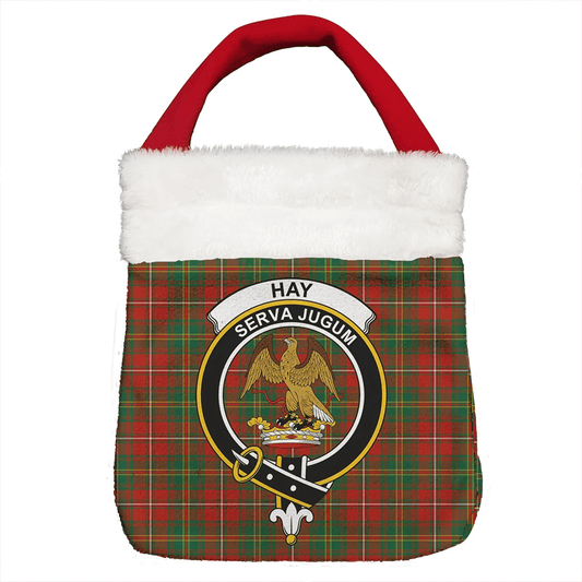 Hay Ancient Tartan Crest Christmas Gift Bag