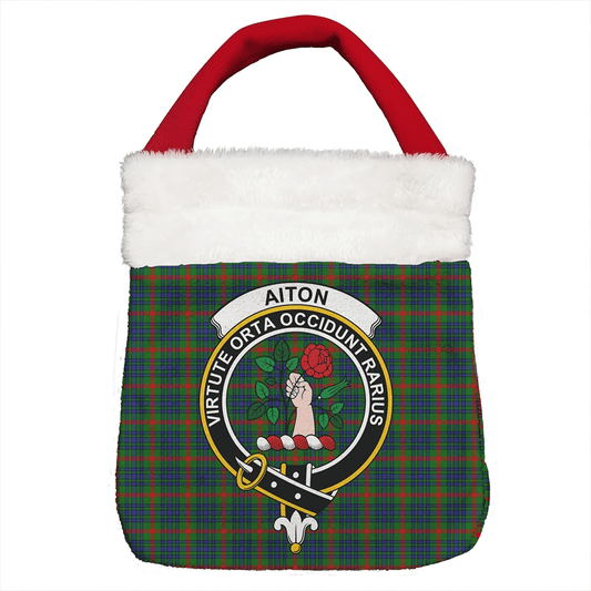 Aiton Tartan Crest Christmas Gift Bag