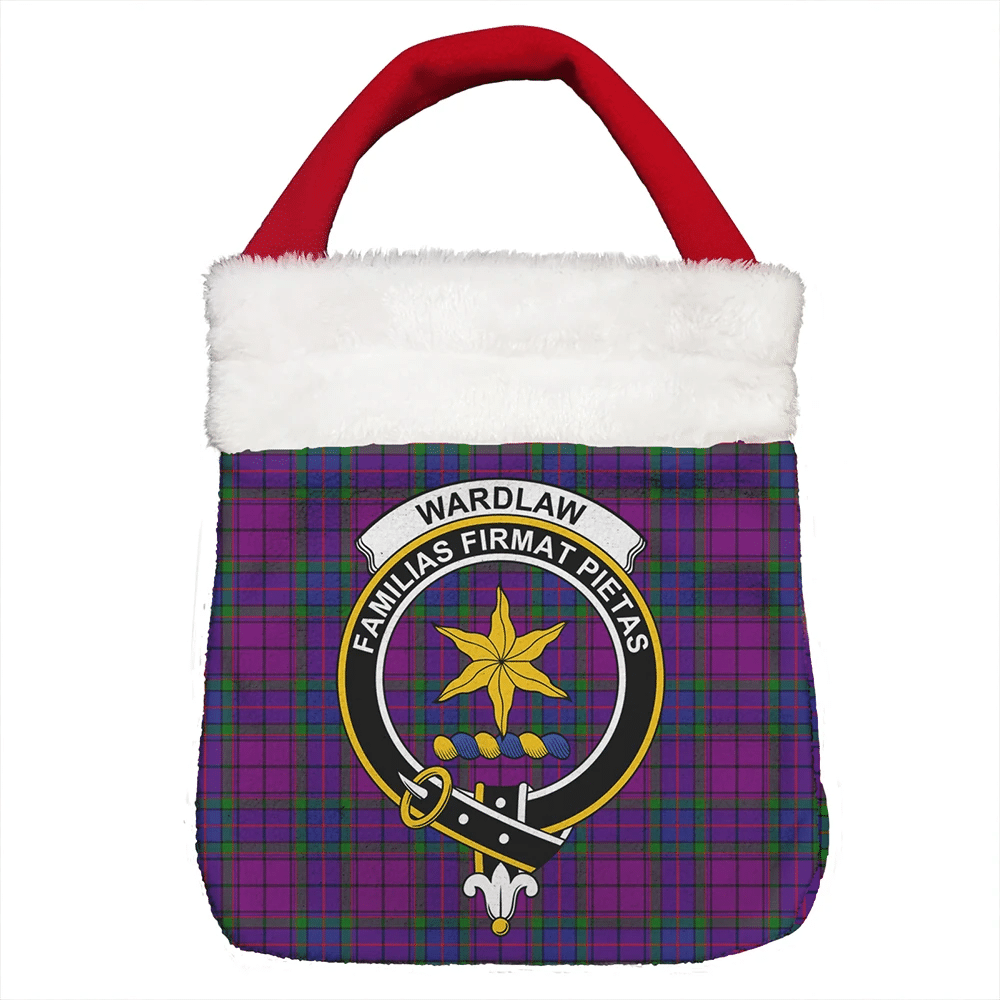 Wardlaw Modern Tartan Crest Christmas Gift Bag