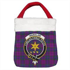 Wardlaw Modern Tartan Crest Christmas Gift Bag