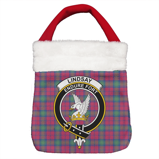 Lindsay Ancient Tartan Crest Christmas Gift Bag