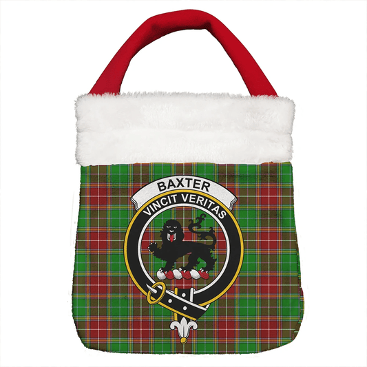 Baxter Modern Tartan Crest Christmas Gift Bag