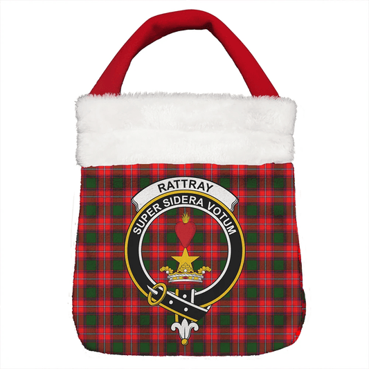 Rattray Modern Tartan Crest Christmas Gift Bag