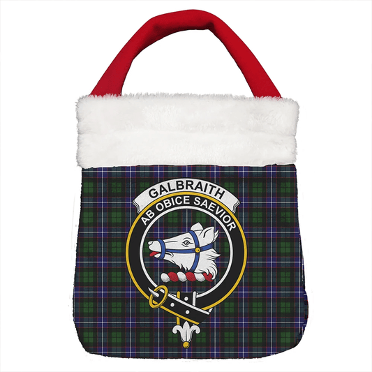 Galbraith Modern Tartan Crest Christmas Gift Bag