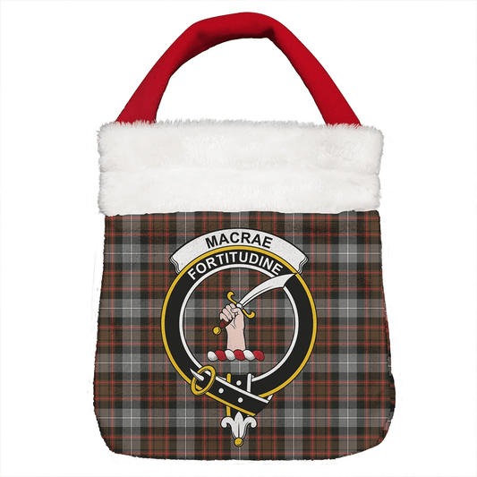 MacRae Hunting Weathered Tartan Crest Christmas Gift Bag