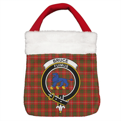 Bruce Modern Tartan Crest Christmas Gift Bag