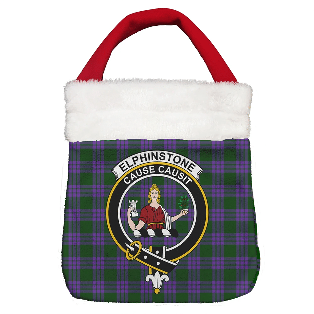 Elphinstone Tartan Crest Christmas Gift Bag