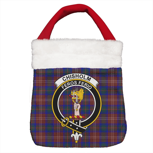 Chisholm Hunting Modern Tartan Crest Christmas Gift Bag