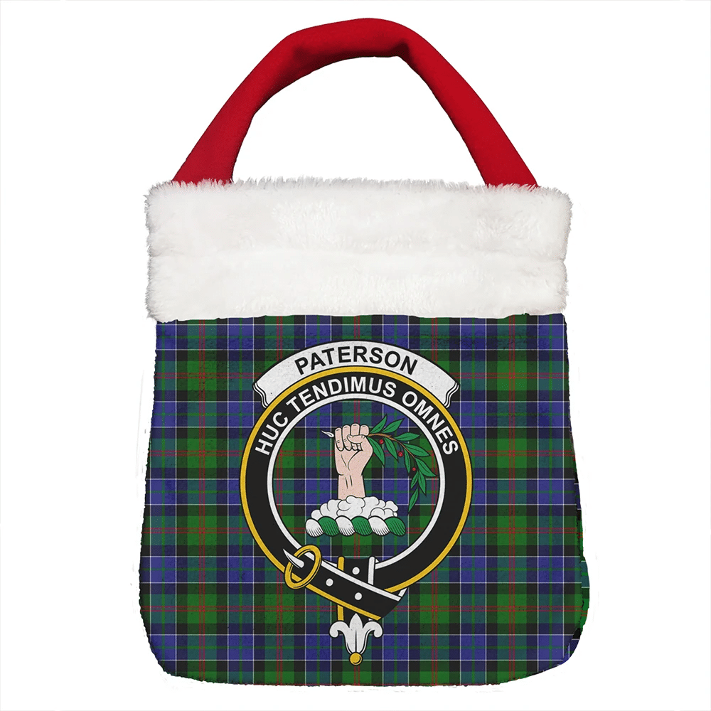 Paterson Tartan Crest Christmas Gift Bag