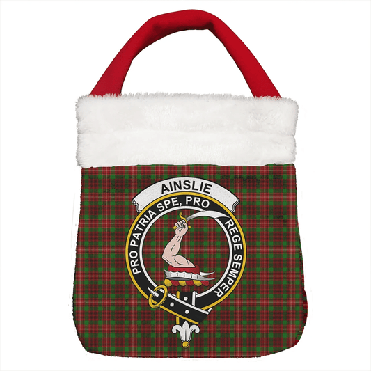 Ainslie Tartan Crest Christmas Gift Bag