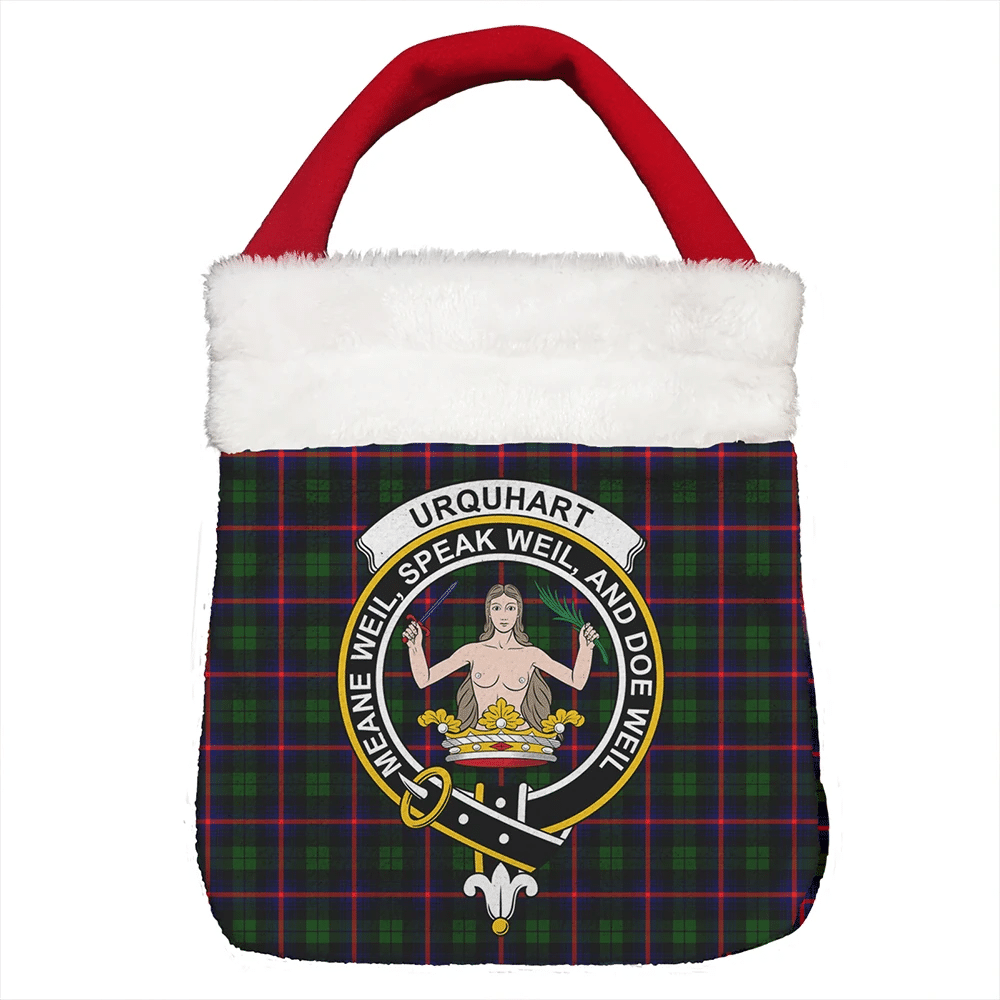 Urquhart Modern Tartan Crest Christmas Gift Bag