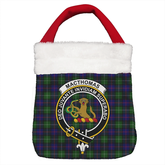 MacThomas Modern Tartan Crest Christmas Gift Bag