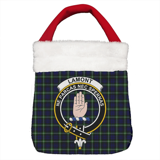 Lamont Modern Tartan Crest Christmas Gift Bag