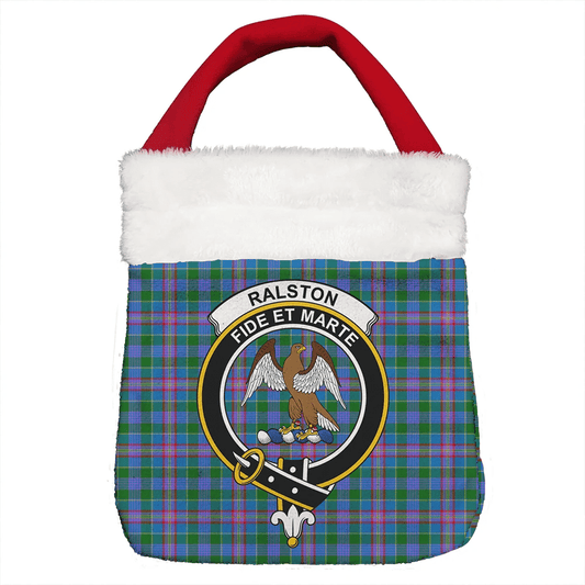 Ralston Tartan Crest Christmas Gift Bag