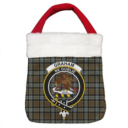 Graham of Menteith Weathered Tartan Crest Christmas Gift Bag