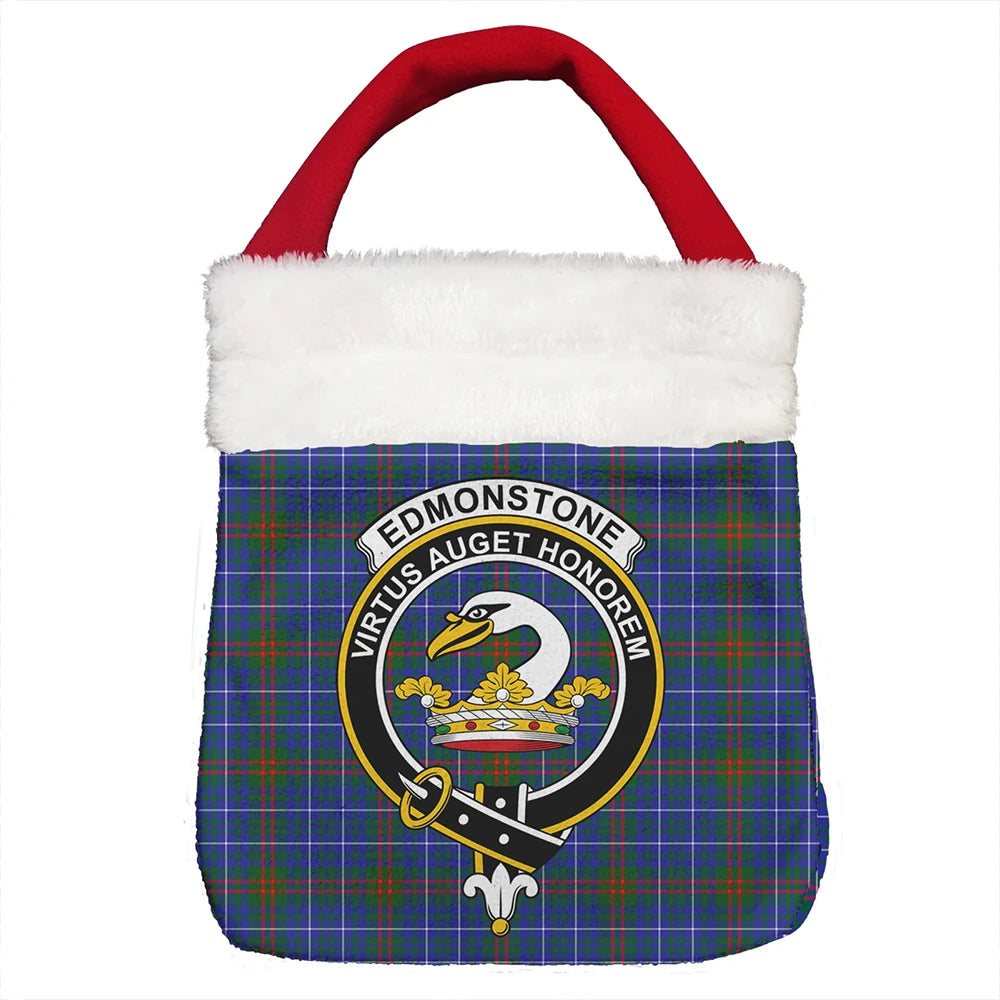 Edmonstone Tartan Crest Christmas Gift Bag