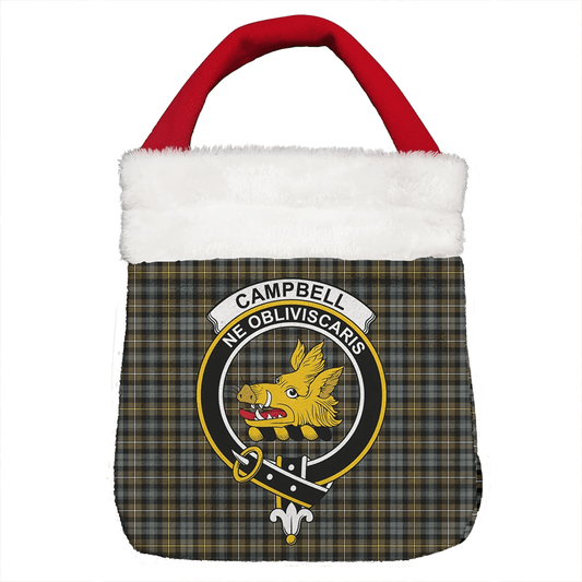 Campbell Argyll Weathered Tartan Crest Christmas Gift Bag