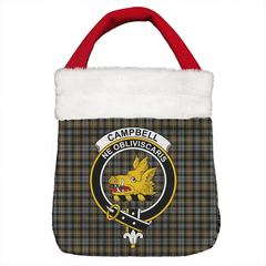 Campbell Argyll Weathered Tartan Crest Christmas Gift Bag