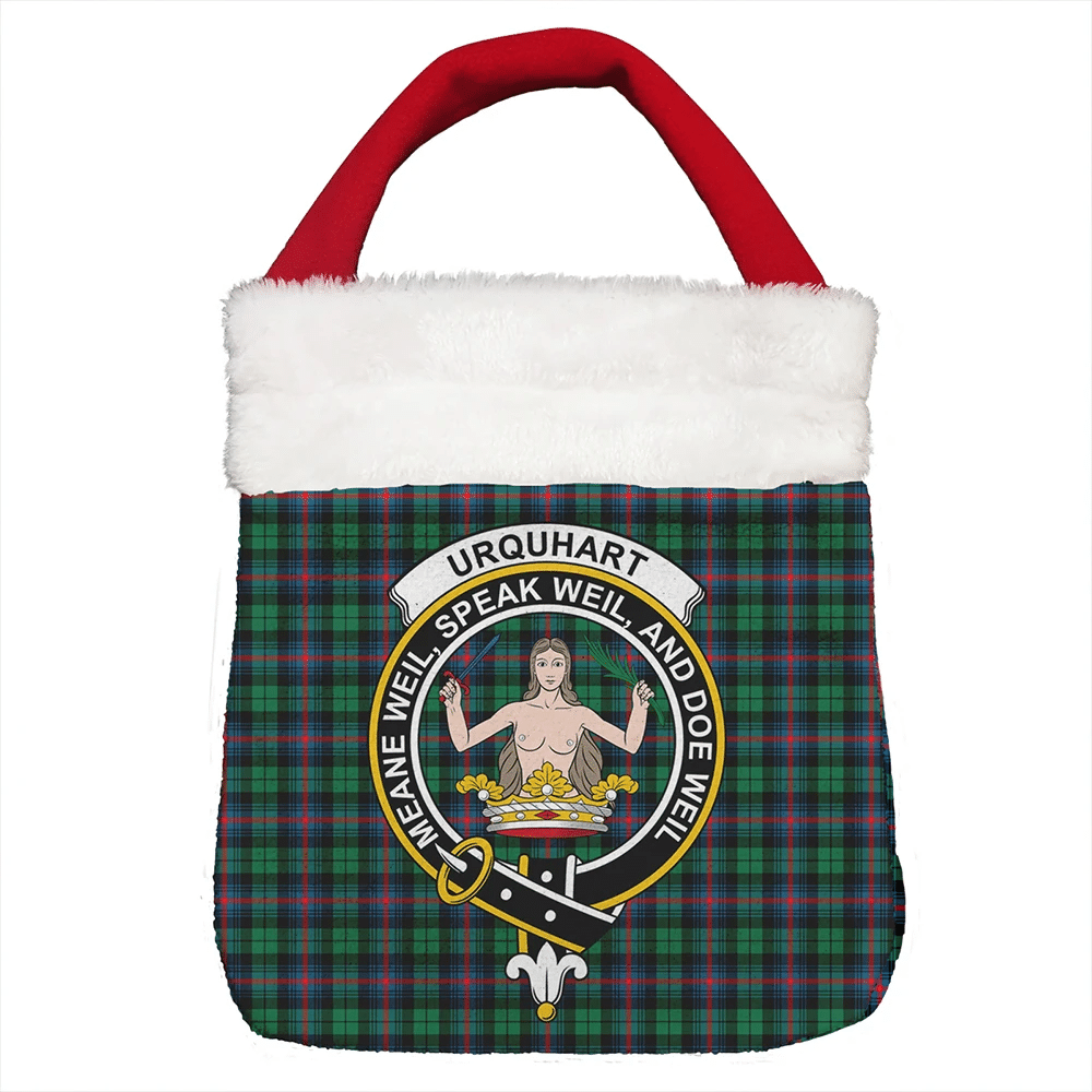 Urquhart Broad Red Ancient Tartan Crest Christmas Gift Bag