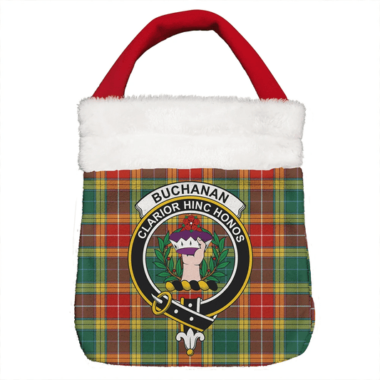 Buchanan Old Sett Tartan Crest Christmas Gift Bag