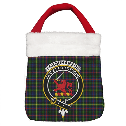 Farquharson Modern Tartan Crest Christmas Gift Bag