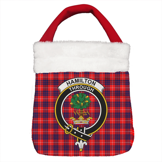 Hamilton Modern Tartan Crest Christmas Gift Bag