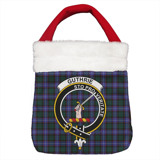 Guthrie Modern Tartan Crest Christmas Gift Bag