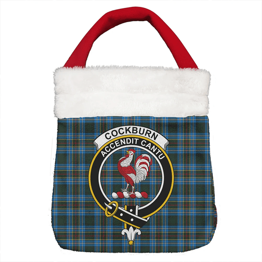 Cockburn Modern Tartan Crest Christmas Gift Bag