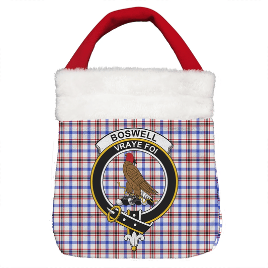 Boswell Modern Tartan Crest Christmas Gift Bag